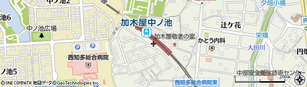 愛知県東海市加木屋町（唐畑）周辺の地図