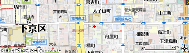京都府京都市下京区西高辻町周辺の地図