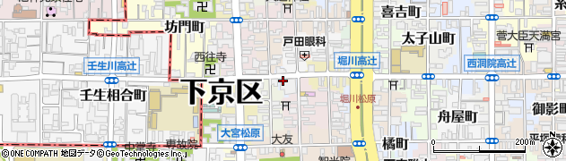 京都府京都市下京区十文字町周辺の地図
