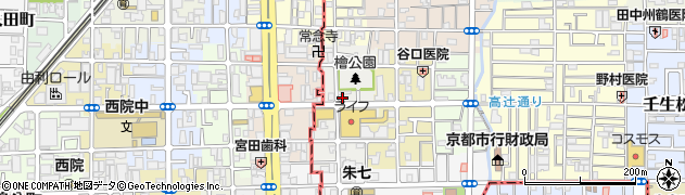 京都府京都市中京区壬生西檜町20周辺の地図