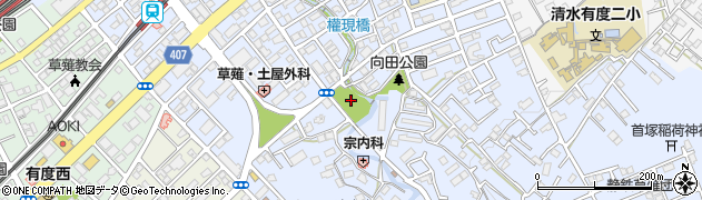 天皇原公園周辺の地図