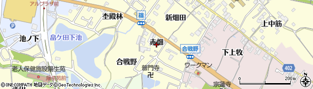京都府亀岡市篠町篠（赤畑）周辺の地図