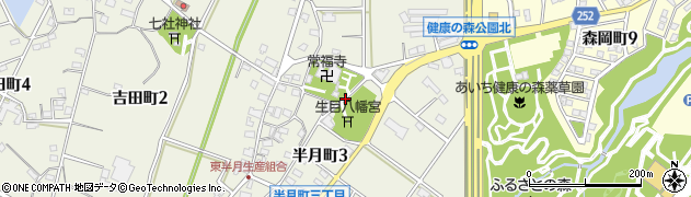 愛知県大府市半月町周辺の地図