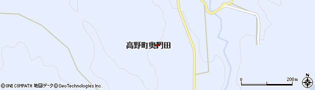 広島県庄原市高野町奥門田周辺の地図