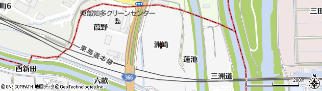 愛知県東浦町（知多郡）森岡（洲崎）周辺の地図