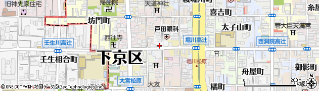 京都府京都市下京区槌屋町336周辺の地図