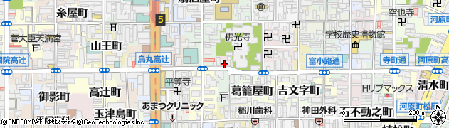 京都府京都市下京区三軒町周辺の地図