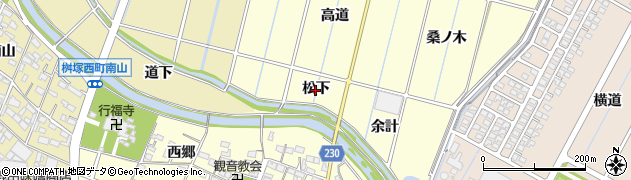 愛知県豊田市桝塚東町松下周辺の地図