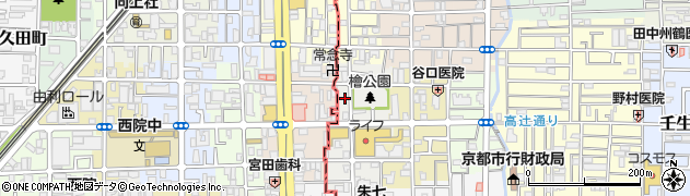 京都府京都市中京区壬生西檜町12周辺の地図