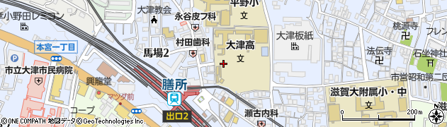 滋賀県大津市馬場周辺の地図