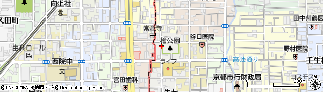 京都府京都市中京区壬生西檜町周辺の地図