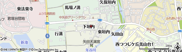 京都府亀岡市上矢田町（下垣内）周辺の地図
