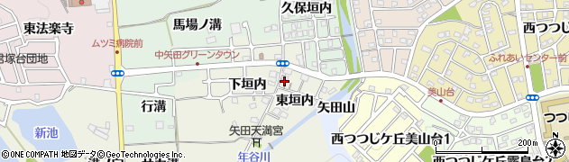 京都府亀岡市上矢田町（東垣内）周辺の地図