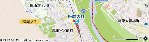 松尾大社駅周辺の地図