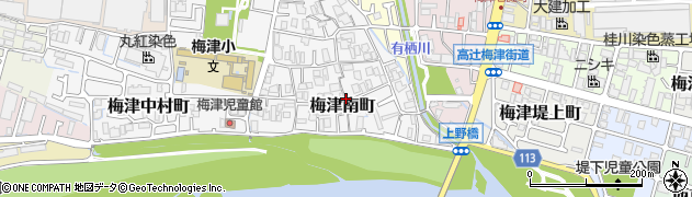 京都府京都市右京区梅津南町周辺の地図