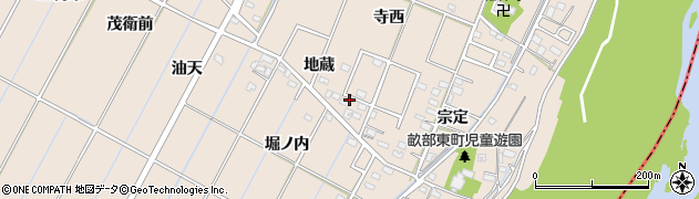 愛知県豊田市畝部東町（地蔵）周辺の地図