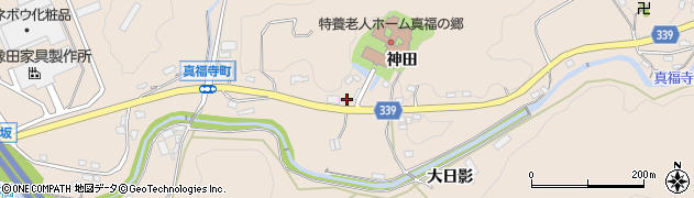 愛知県岡崎市真福寺町周辺の地図