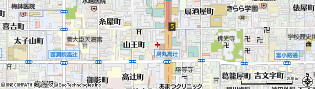 京都府京都市下京区大政所町周辺の地図