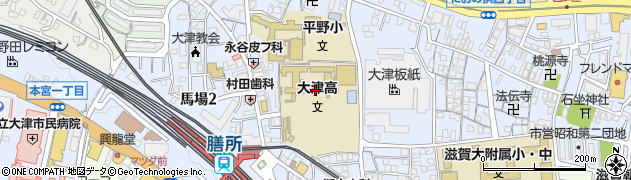 大津高等学校　第１学年周辺の地図