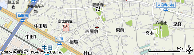 愛知県知立市牛田町周辺の地図