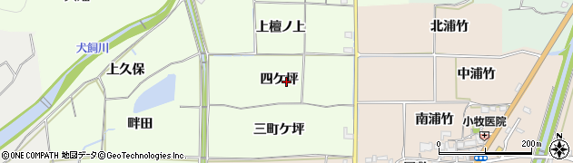京都府亀岡市曽我部町西条（四ケ坪）周辺の地図