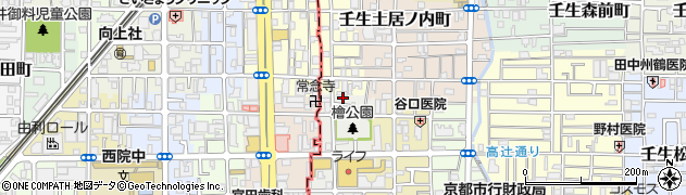 京都府京都市中京区壬生西檜町15周辺の地図