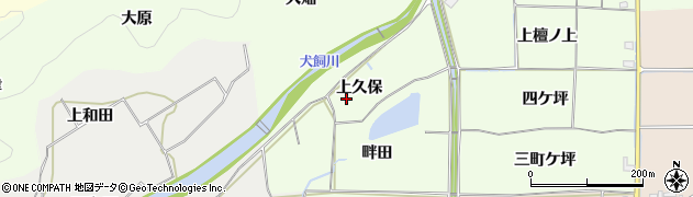 京都府亀岡市曽我部町西条（上久保）周辺の地図