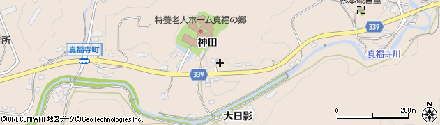 愛知県岡崎市真福寺町神田41周辺の地図