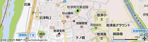 愛知県岡崎市東蔵前町（犬飼）周辺の地図