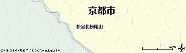 京都府京都市西京区松室北松尾山周辺の地図