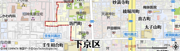 京都府京都市下京区五坊大宮町周辺の地図