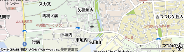 京都府亀岡市中矢田町（久保垣内）周辺の地図
