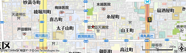 京都府京都市下京区菅大臣町周辺の地図