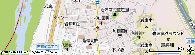 愛知県岡崎市東蔵前町（木平）周辺の地図