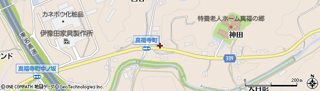 愛知県岡崎市真福寺町神田周辺の地図