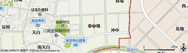 愛知県知立市来迎寺町（東中畑）周辺の地図