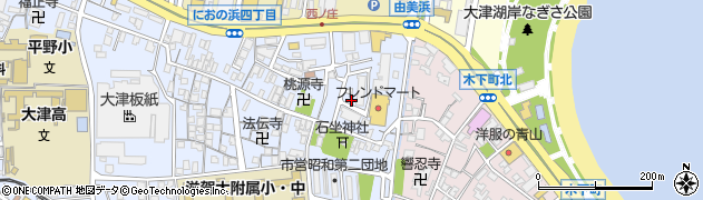 滋賀県大津市西の庄周辺の地図