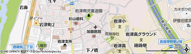 愛知県岡崎市東蔵前町（太首）周辺の地図