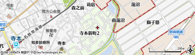 愛知県知多市寺本新町周辺の地図