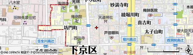 京都府京都市下京区西田町周辺の地図