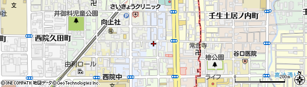 京都府京都市右京区西院西三蔵町1周辺の地図