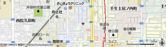 京都府京都市右京区西院西三蔵町29周辺の地図