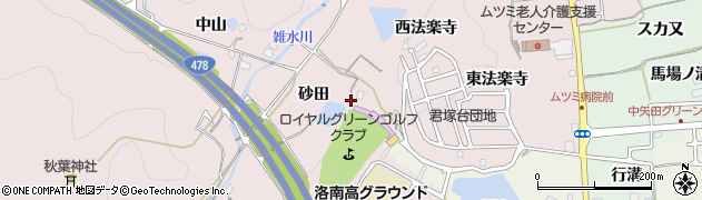 京都府亀岡市下矢田町砂田周辺の地図