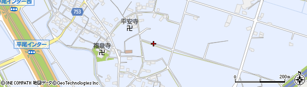 三重県四日市市平尾町周辺の地図