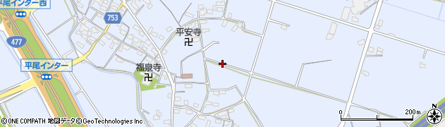 三重県四日市市平尾町周辺の地図