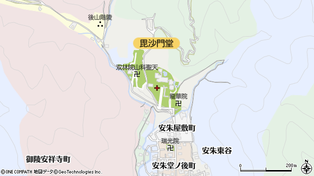 〒607-8003 京都府京都市山科区安朱稲荷山町の地図