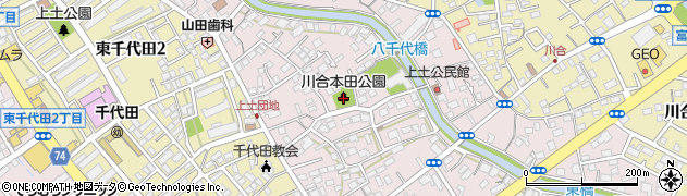 川合本田公園周辺の地図
