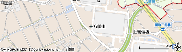 愛知県安城市里町（八幡山）周辺の地図