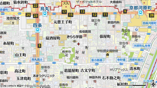 〒600-8074 京都府京都市下京区東前町の地図