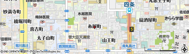 京都府京都市下京区糸屋町周辺の地図